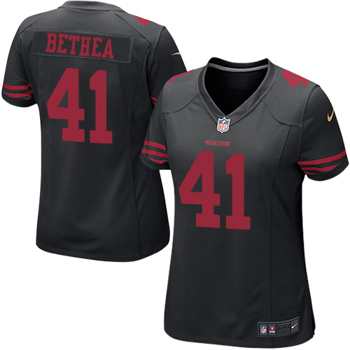 Women's Elite Antoine Bethea Nike Jersey Black Alternate - #41 NFL San Francisco 49ers